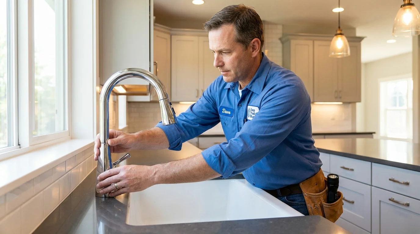Kitchen faucet installation by Johns Plumbing LLC in East Rockaway